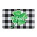 Miyuadkai Carpet Happy St. Patrick S Day Indoor Outdoor Door Mat Low Profile Resist Dirt Rug Durable and Washable Absorb Water -Slip Entryway Plaid Door Carpet Rug 40 X 60Cm Black