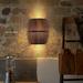 Miumaeov Wood LED Wall Light Rustic Farmhouse Wine Barrel Wall Sconce Lamp Dining Room Kitchen Island Lighting Fixture
