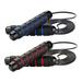 Jump Rope Skipping Rope for Rope Skipping Speed Jump Rope for Exercise Jump Rope for Fitness for Kids and Adultsï¼Œblack red + black blue