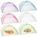 6 Pack Pop-Up Food Mesh Protector Cover Umbrella Food Nets Screen Reusable and Collapsible Outdoor Food Tents for Parties Picnic BBQ