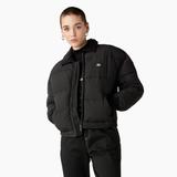 Dickies Women's Overbrook Puffer Jacket - Black Size S (FJR25)