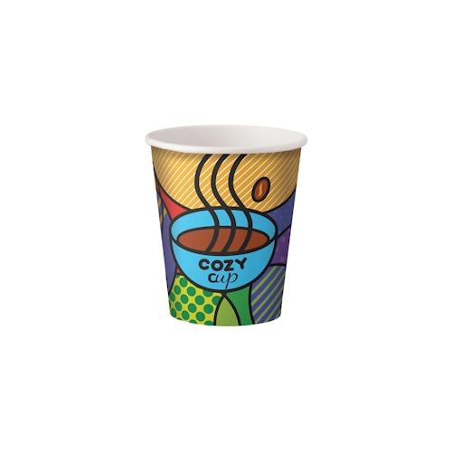 50x Kaffeebecher CoffeeToGo Pappbecher Design COZY CUP 300ml