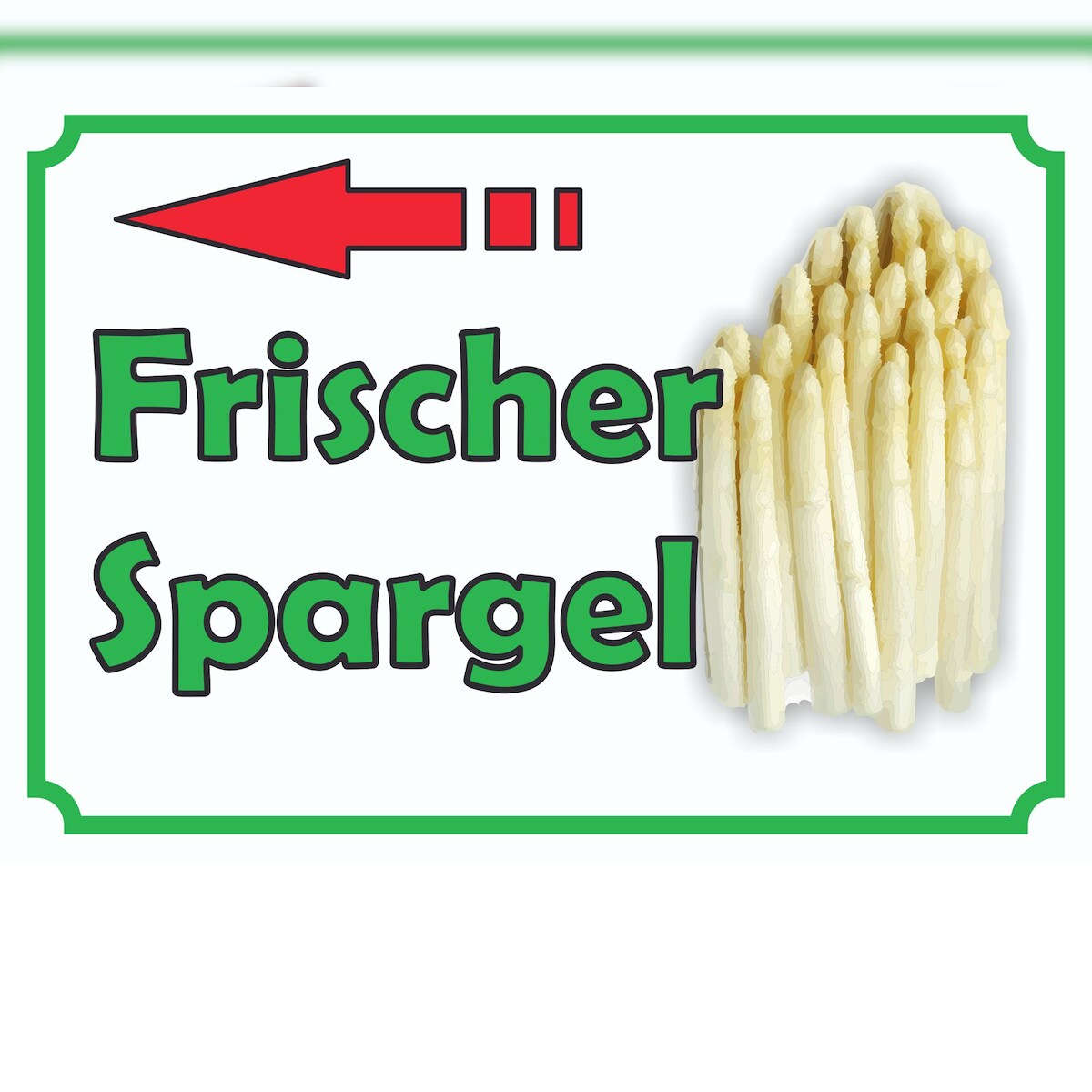 Verkaufsschild Schild Spargel links A6 (105x148mm) Image