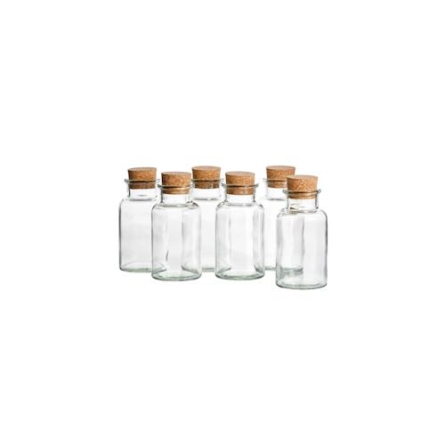 6er Set Gewürzgläser 300ml + Korken, Aufbewahrung von Tee, Kräutern & Gewürzen