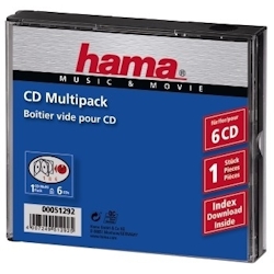 Hama CD-Multipack 6 6 Disks Transparent Image