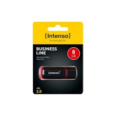 Intenso Speicherstick Business Line, USB 2.0, schwarz-rot, Kapazität 8 GB