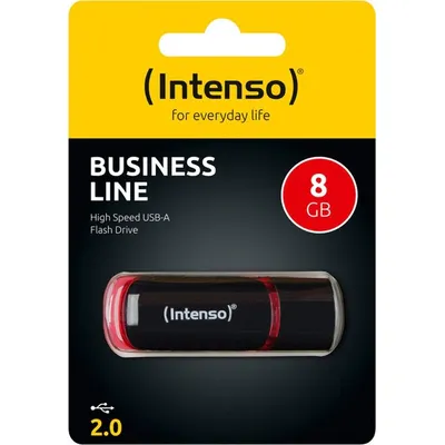 Intenso Speicherstick Business Line, USB 2.0, schwarz-rot, Kapazität 8 GB Image