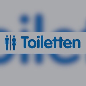 WC-Schild, "Toiletten", Damen / Herren, 40 x 160 mm - 160x40x1 mm Kunststoff Image