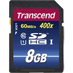 Transcend Premium 400 SDHC-Karte Industrial 8 GB Class 10, UHS-I TS8GSDU1 Image