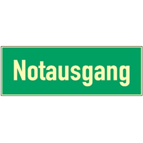 Notausgang, Textschild, Folie, langnachleuchtend, 160-mcd, 297x148 mm Image