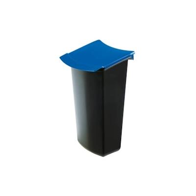 HAN Abfalleinsatz für Papierkorb MONDO 3l schwarz/blau mit Deckel