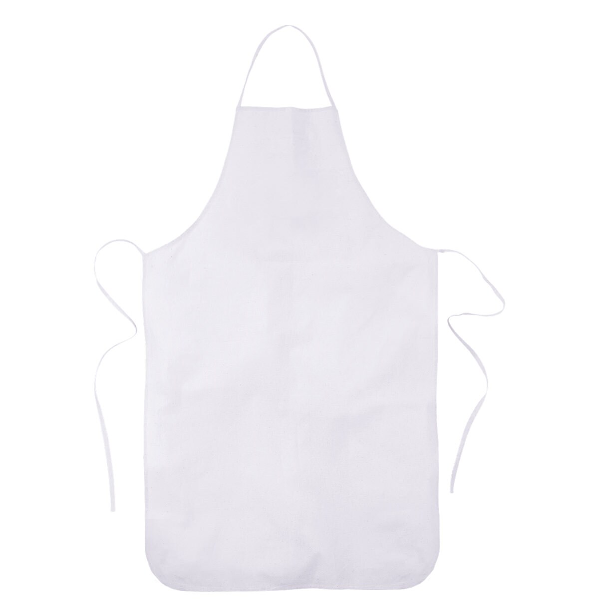 TEXXILLA Latzschürze aus 100% Baumwolle mit stabiler Nackenschlaufe Größe: ca. 70 x 95 cm,weiß Image