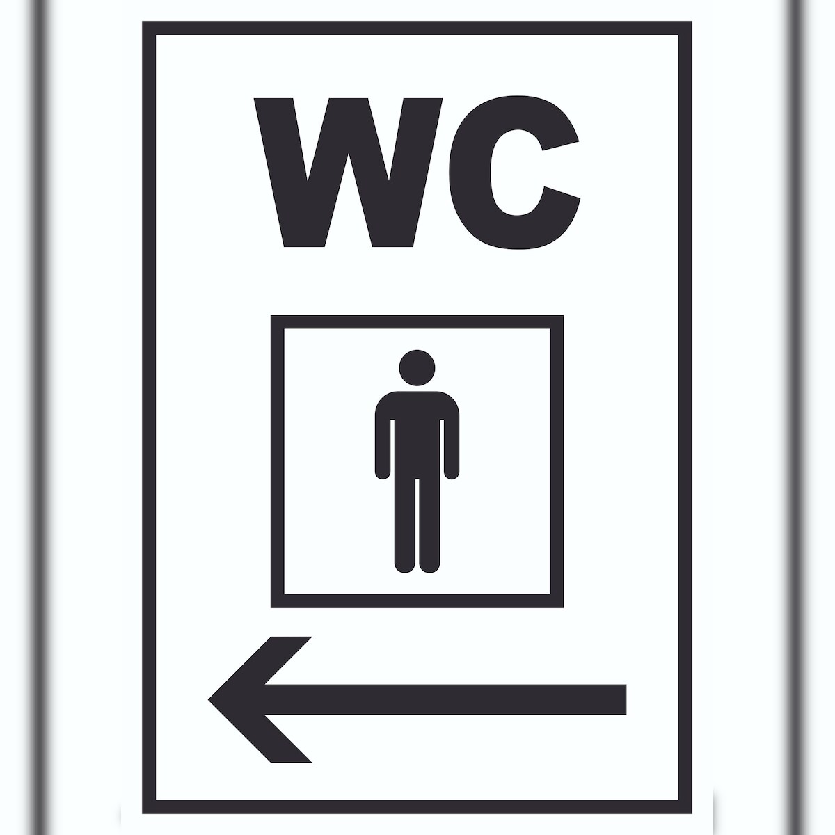 WC Herren links Schild A4 (210x297mm) Image