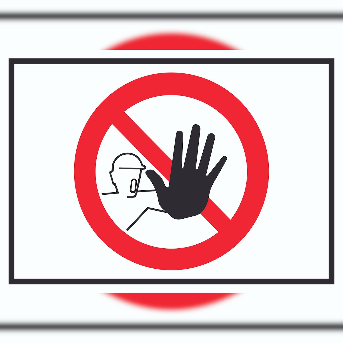 HB-Druck Privat Betreten verboten Symbol Schild A6 (105x148mm) Image