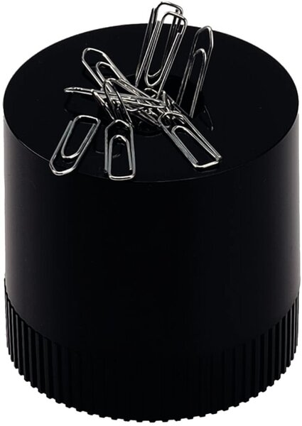 Büroklammerspender, clipboy, schwarz, magnetisch mit Klammern Image