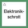 Wertstoffkennzeichnung ""Elektronikschrott"", Kunststoff, 300x300 mm
