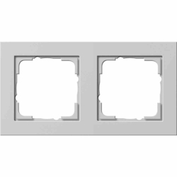 Gira Rahmen, 2f, grau, matt, Kunststoff, geeignet für Unterputz-Installation, Thermoplast Image