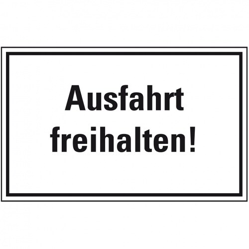 Schild I Hinweisschild Ausfahrt freihalten!, Kunststoff, 300x200mm Image