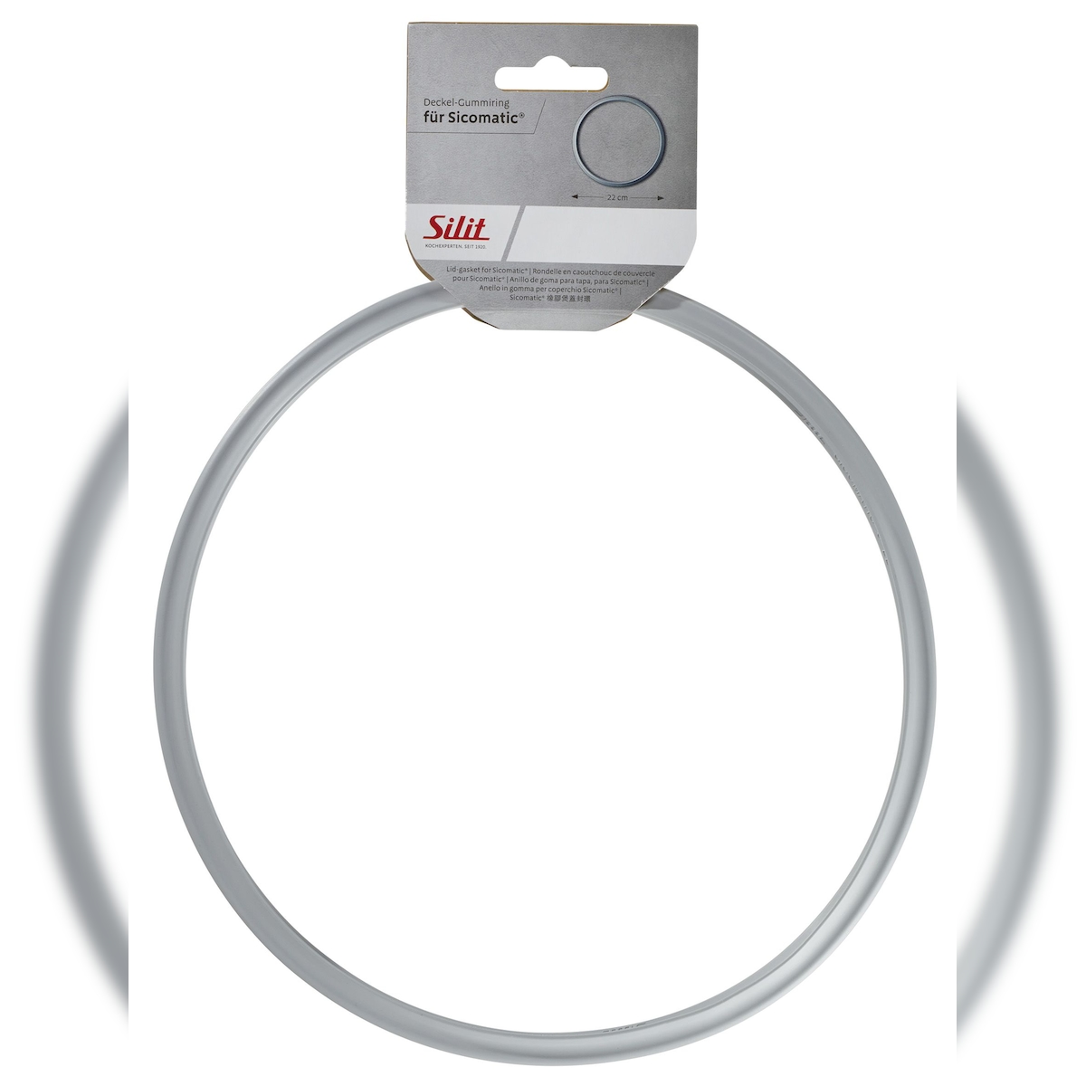 Silit Dichtungsring, Silikon Gummi, Ø 22 cm, für Schnelltöpfe, grau Image