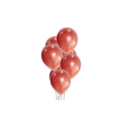 7 glossy Luftballons rot