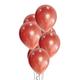 7 glossy Luftballons rot