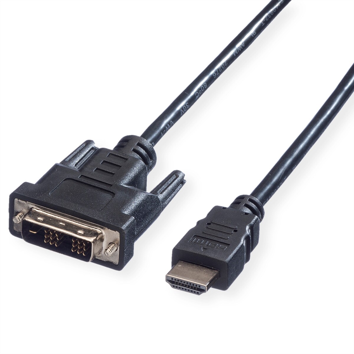 VALUE Kabel DVI (18+1) ST - HDMI ST, schwarz, 3 m Image