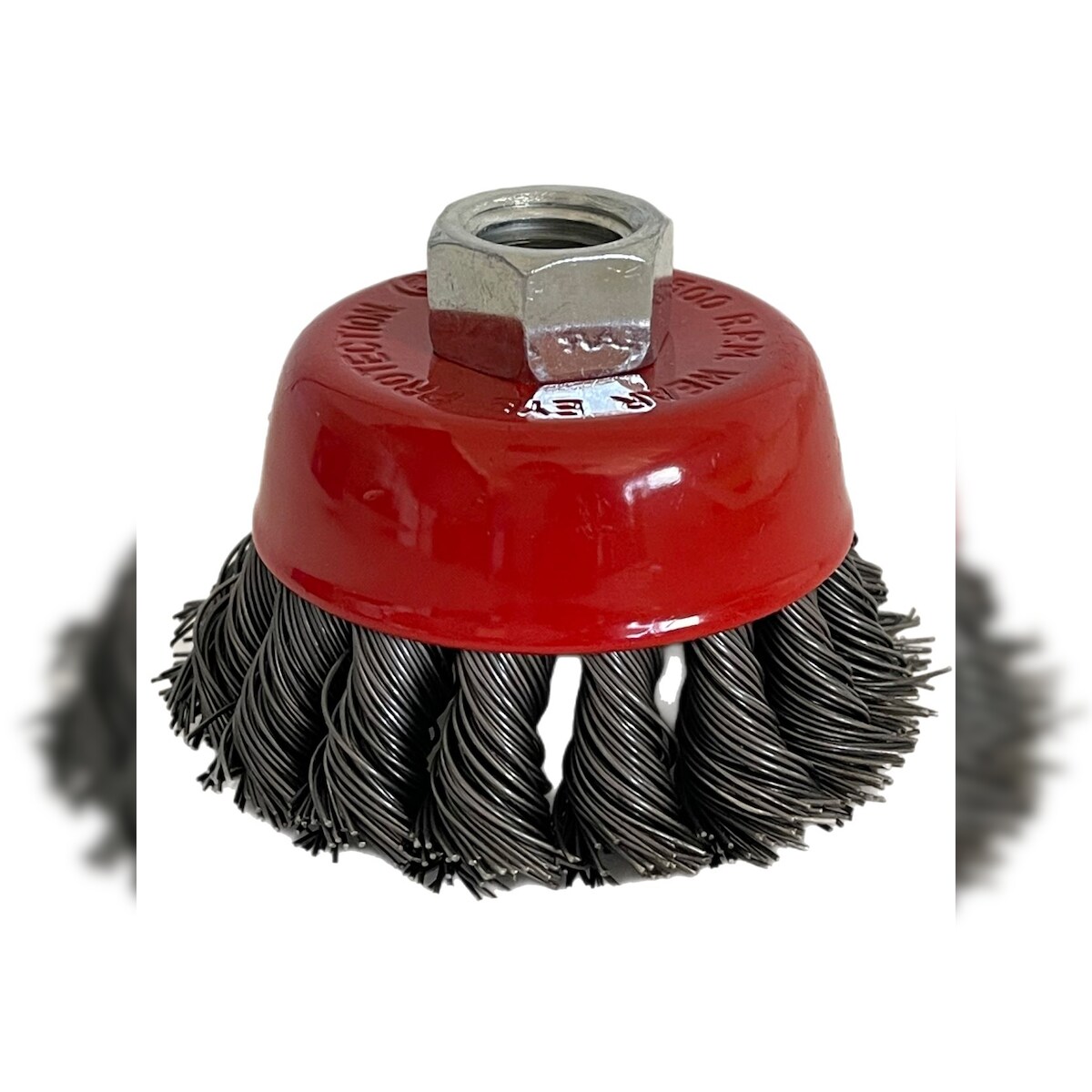 Vago-Tools 1x Topfbürste 75mm gezopft Winkelschleifer Image