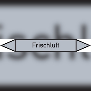 Rohrleitungskennzeichen Frischluft - 270x37 mm Folie selbstklebend Image