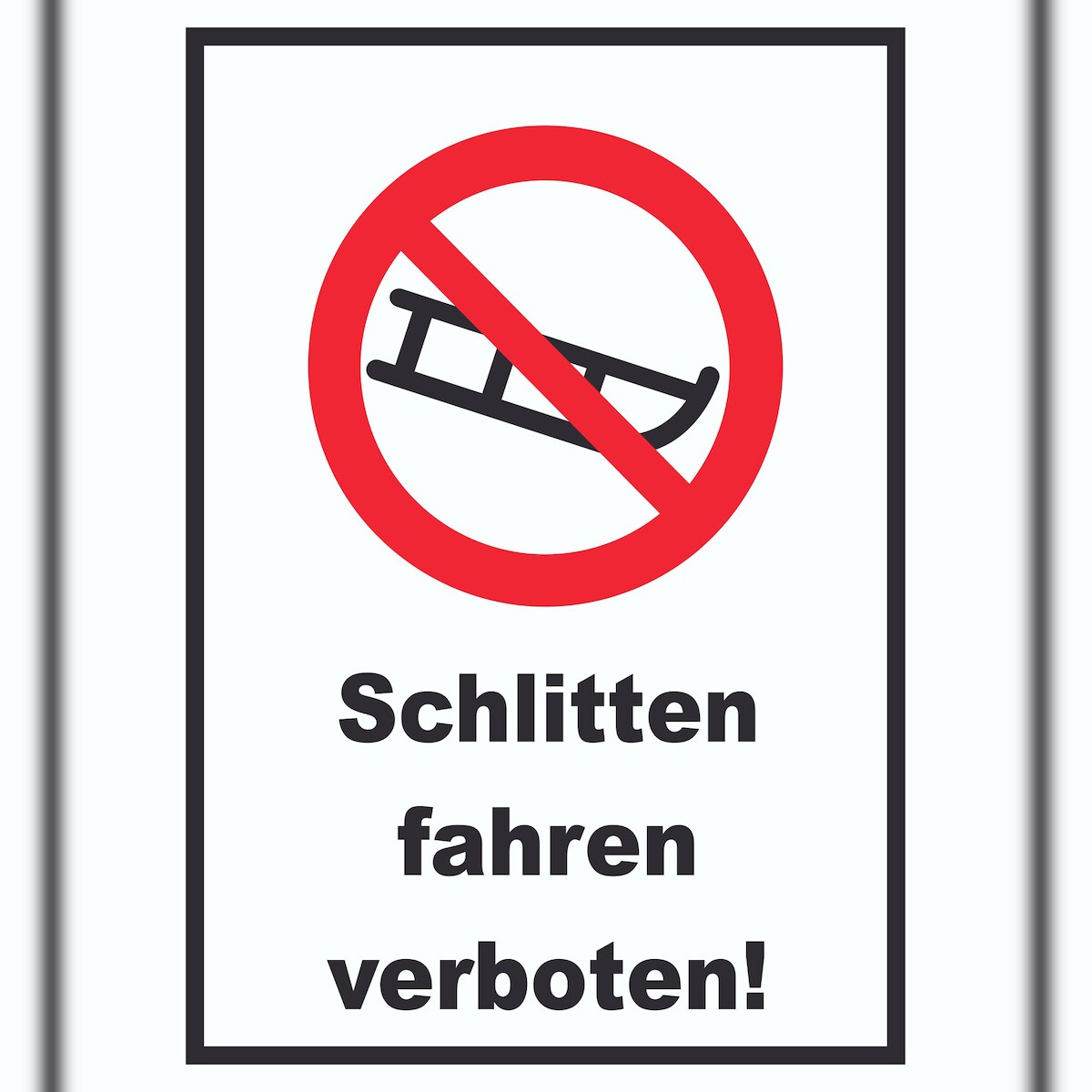 HB-Druck Schlitten fahren verboten Schild A5 (148x210mm) Image