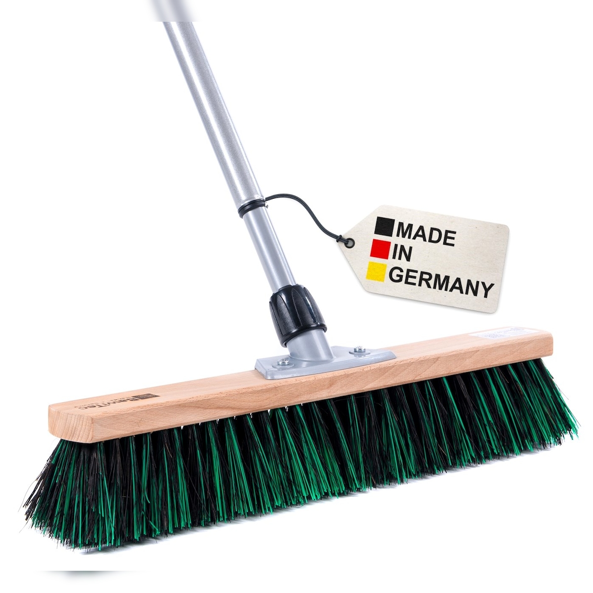 Spezieller Straßenbesen Kehrbesen BawiMix-Borsten Breite Besen 50cm mit Teleskopstiel Stiel max. 200cm Lang Image