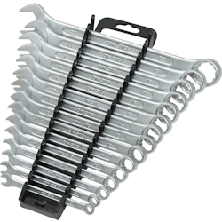 FAMEX 10355-15 Ringmaulschlüssel Satz - Gabelringschlüssel Maulschlüssel Ringschlüssel – 15-tlg.