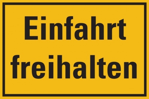 Hinweisschild, Einfahrt freihalten, 200x300mm, Kunststoff - 300x200x1.5 mm Kunststoff Image