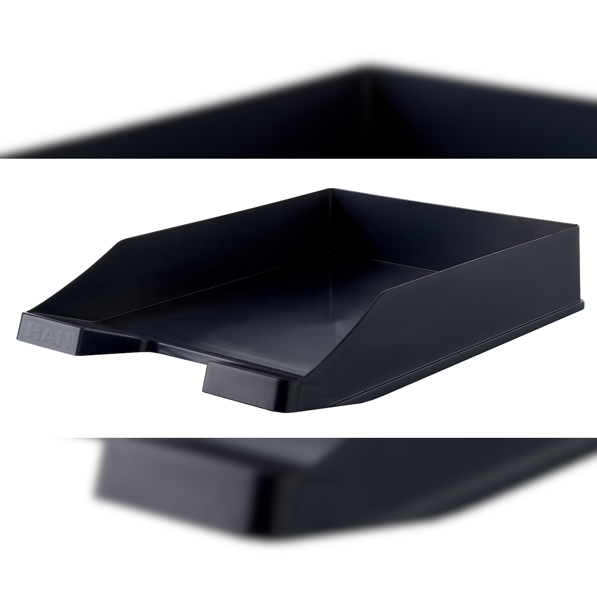 HAN Briefablage KLASSIK KARMA, DINA4/C4, 80-100% Recyclingmaterial, stabil gebaut, öko-schwarz, Übereinander Stapelbar Image