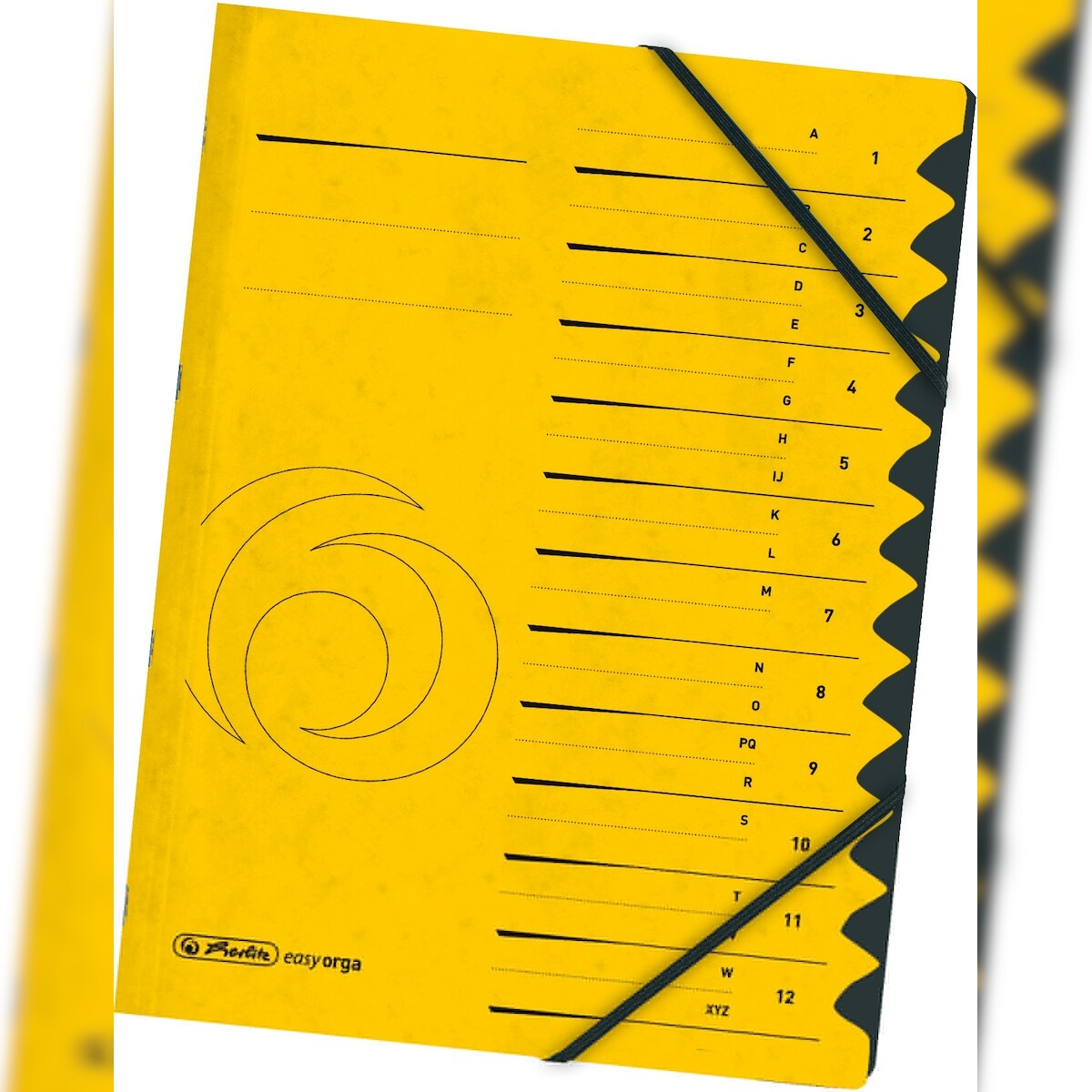 herlitz Ordnungsmappe A4 Karton 12 Fächer gelb Image