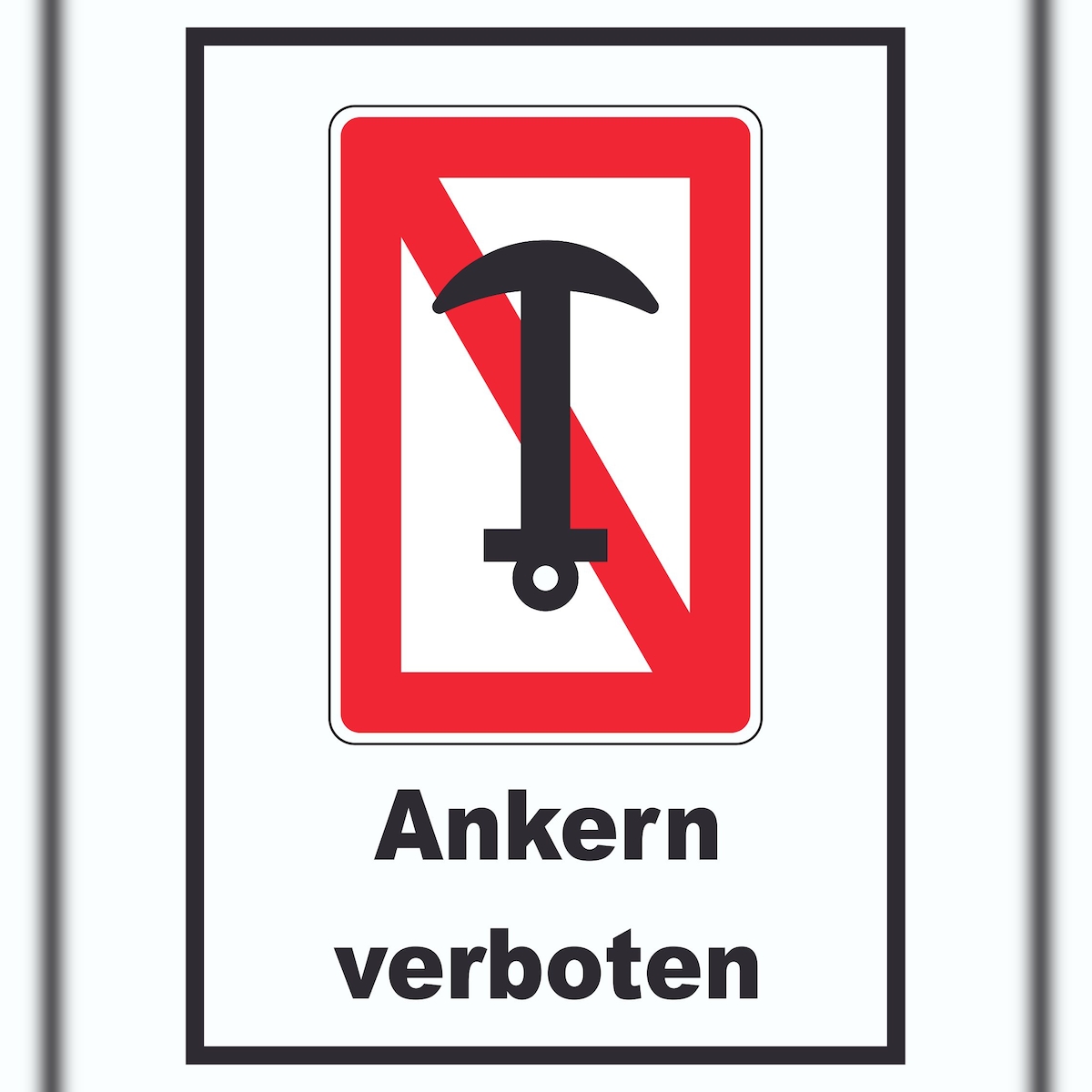 HB-Druck Ankern verboten Schild A4 Rückseite selbstklebend Image