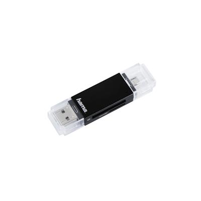 Hama Basic Kartenleser USB 2.0/Micro-USB Schwarz