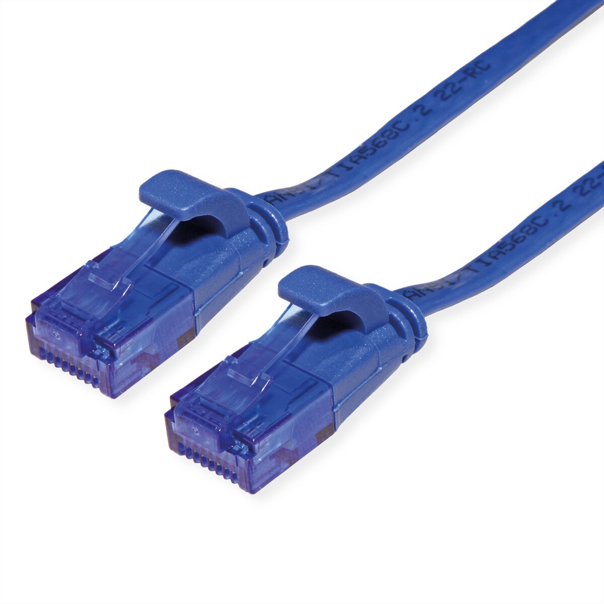 VALUE Patchkabel Cat.6A (Class EA) UTP, extra-flach, blau, 0,5 m Image