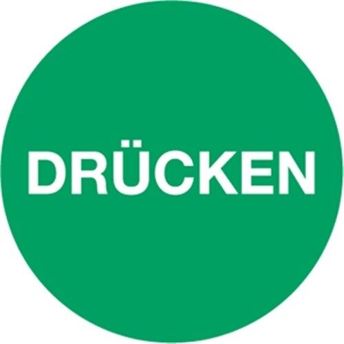 Aufkleber Piktogramm Drücken, Folie, Ø 50 mm Image