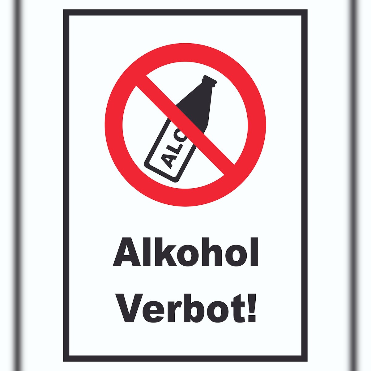 Alkohol verbot Schild A3 (297x420mm)
