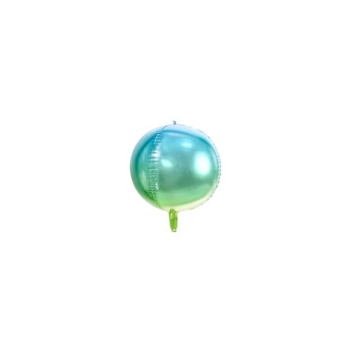 Folienballon Ombre Ball blau und grün