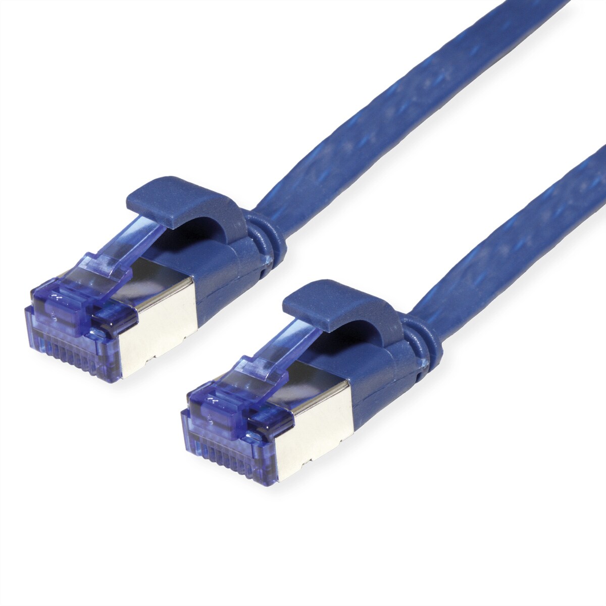 VALUE Patchkabel Cat.6A (Class EA) FTP, extra-flach, blau, 0,5 m Image
