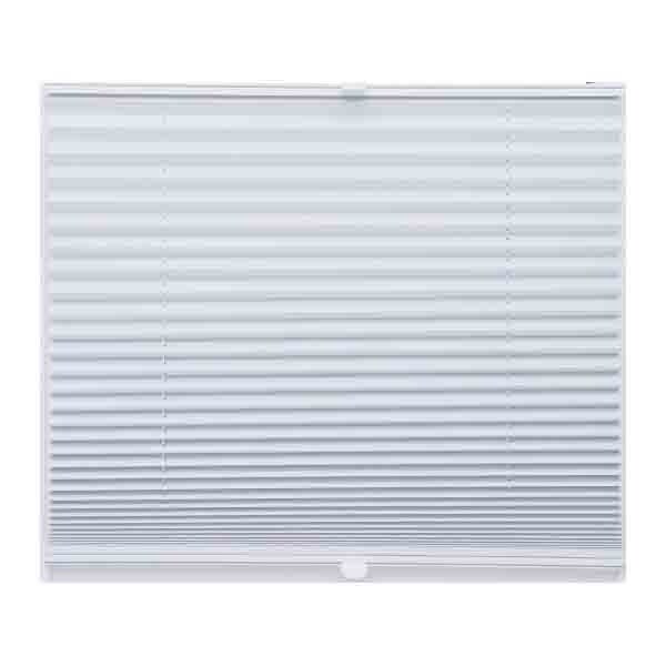 Thermo Black Out Plissee 50x200 cm weiss silber metallic 100% Verdunkelnd Image