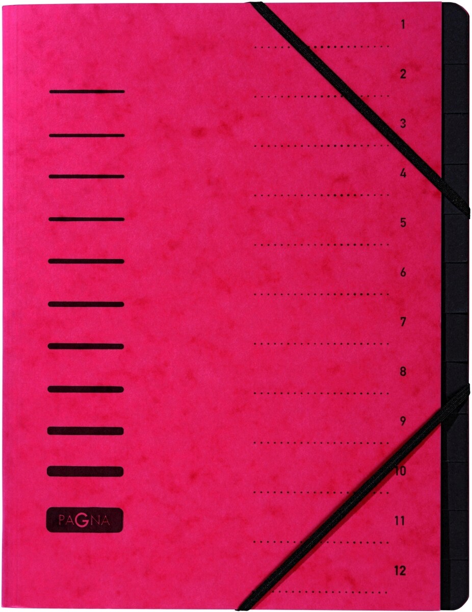 Pagna Ordnungsmappe 12 Fächer rot Image