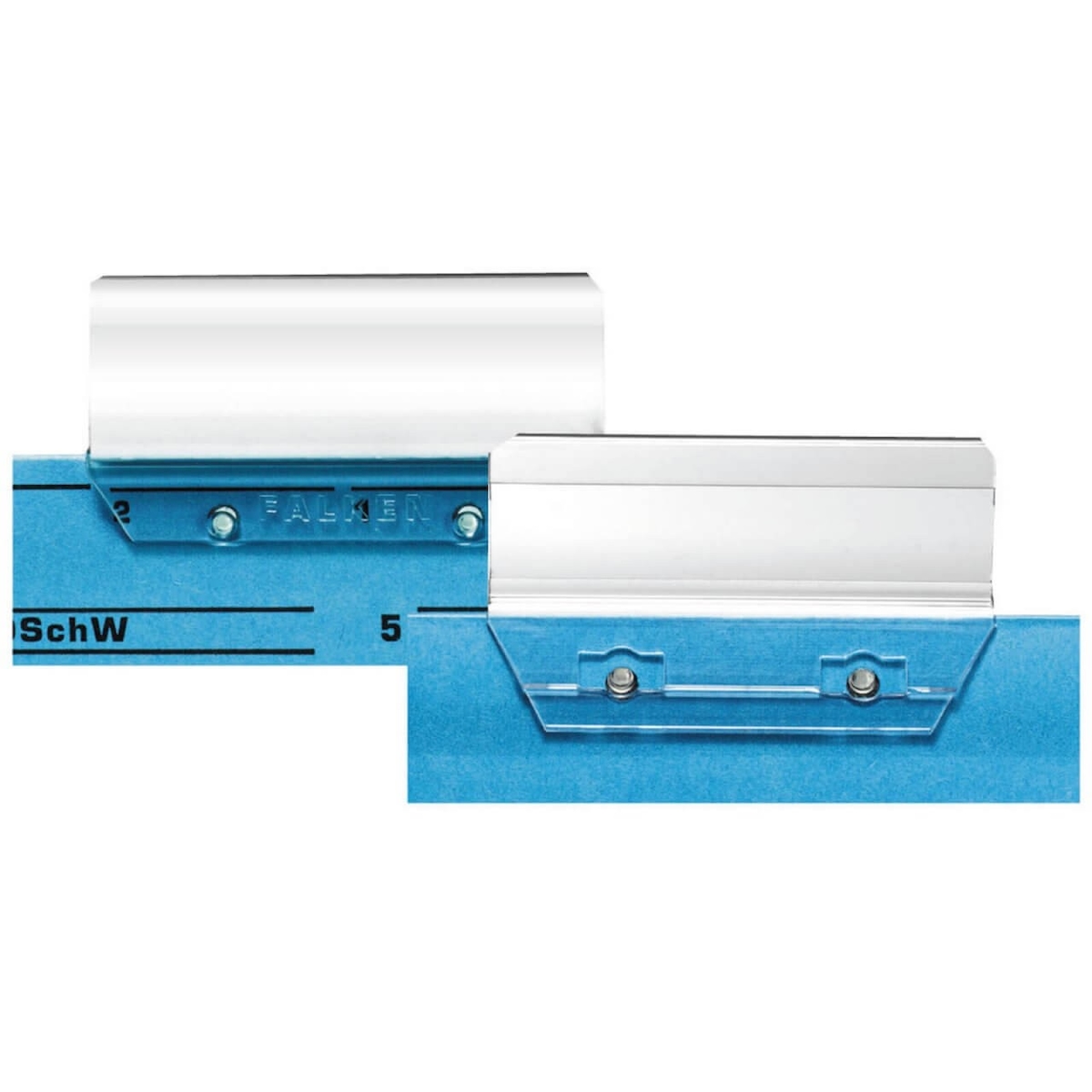 100 x FALKEN Vollsichtsreiter 6 cm breit glasklar Kunststoff für Hängeregistratur Image