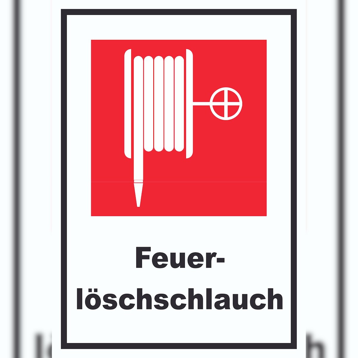 Feuerlöschschlauch Schild A5 Rückseite selbstklebend Image