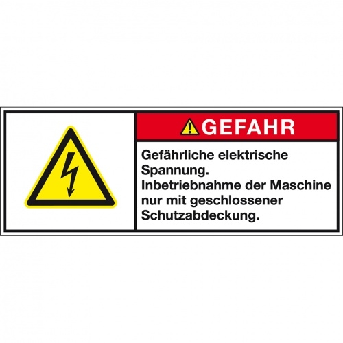 Aufkleber I Produktsicherheitsschild Gefahr Gefährliche Elektronisch, RoHS konform, Folie, 100x35mm, ISO 3864-2 Image