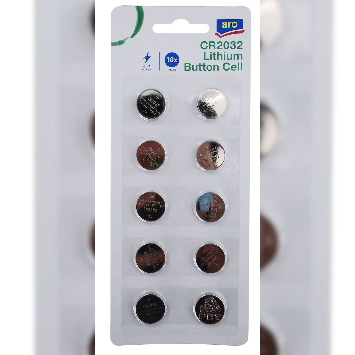aro Knopfzellen CR2032, 3 V, 10 Stück Image