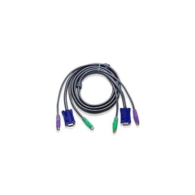 ATEN 2L-5002P/C KVM PS/2 VGA Kabel, grau, 1,8 m