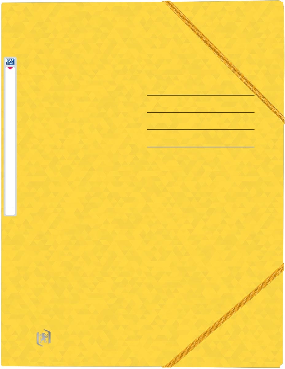 Oxford Eckspannmappe, DIN A4, 390g, gelb 3 Einschlagklappen, Gummiband, Image