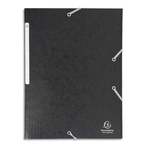 Exacompta Sammelmappe mit Gummizug und 3 Klappen, Maxi-Kapazität, aus Manila Karton 425g/qm 500µ, 24x32cm für DIN A4 Image